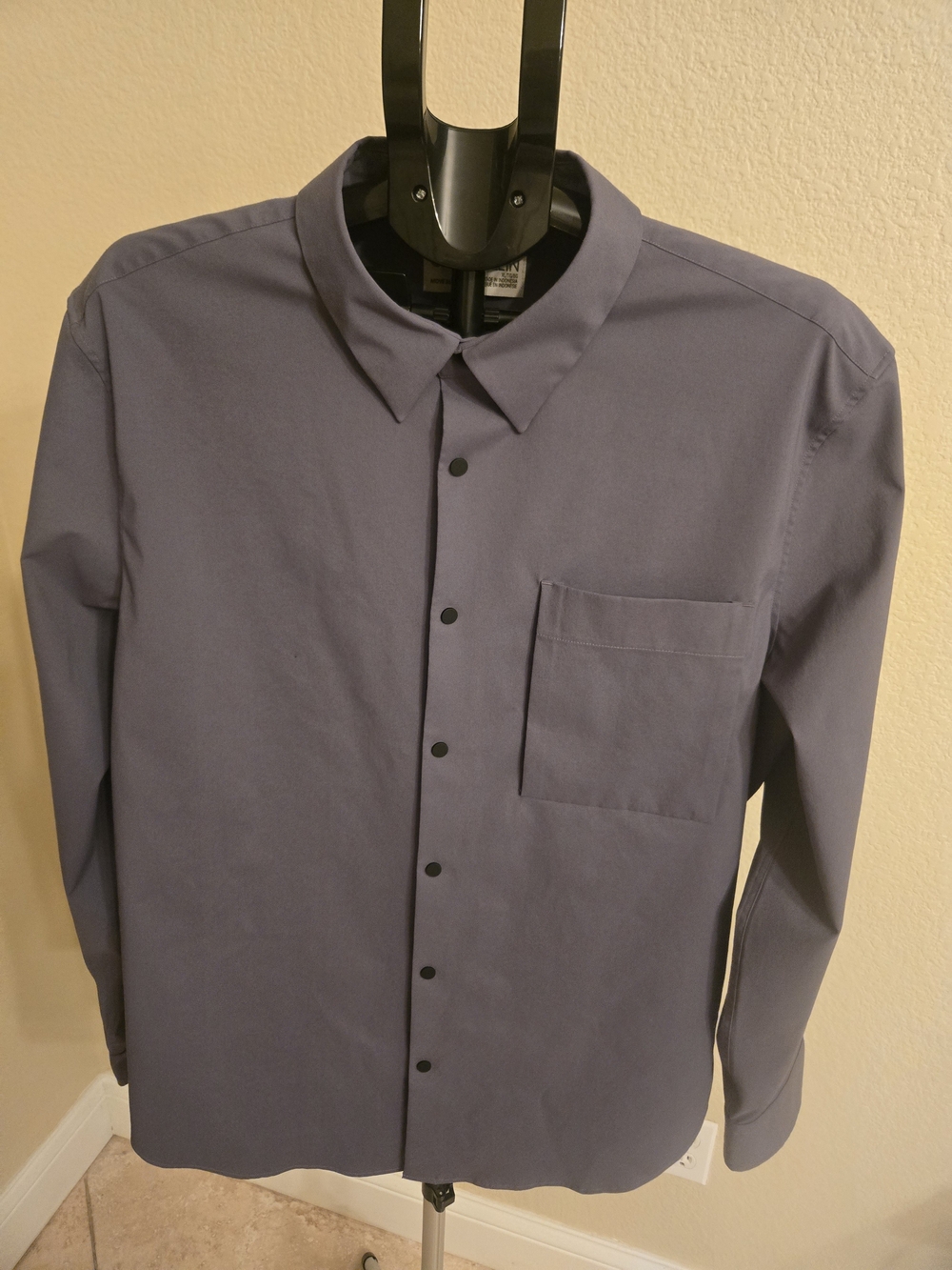 Men's Classic Long-Sleeve Shirt in Slate Blue